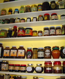Andrew’s home collection of honey.
