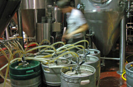 At work in the brewery.